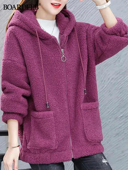 Nalia - Fleeceweste Kapuzenjacke Warm - IdealeKleiden