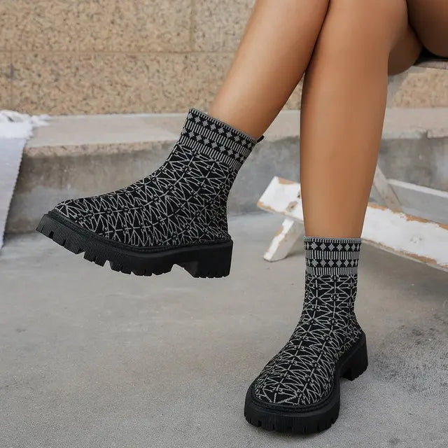 Stiefel Damen Chic Großformat