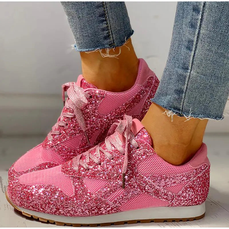 Glitzer Sportschuhe Damen mit Pailletten