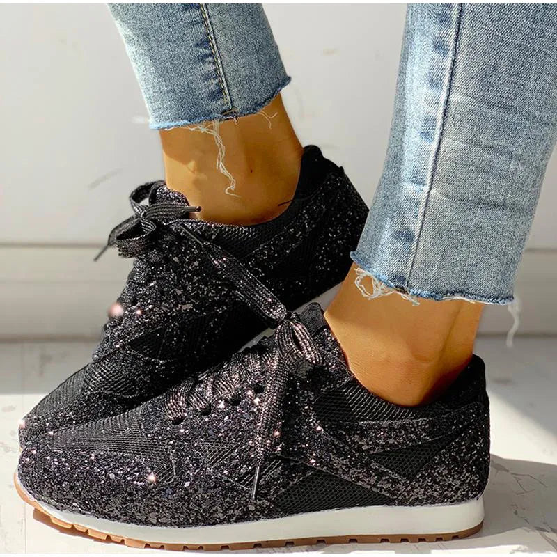Glitzer Sportschuhe Damen mit Pailletten