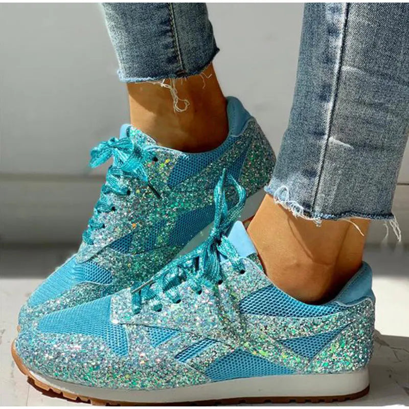 Glitzer Sportschuhe Damen mit Pailletten