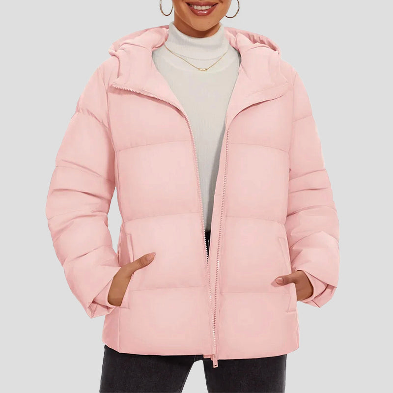 Warmes Winterkleid | Daunenjacke Damen Kapuze Wasserfest