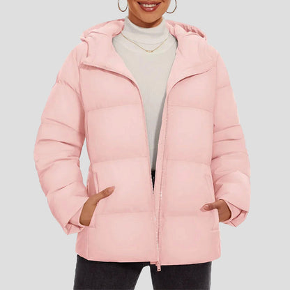 Warmes Winterkleid | Daunenjacke Damen Kapuze Wasserfest