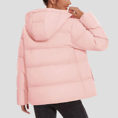 Warmes Winterkleid | Daunenjacke Damen Kapuze Wasserfest - IdealeKleiden