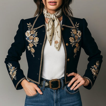 Sommerjacke Blumenmuster Kürzel - IdealeKleiden