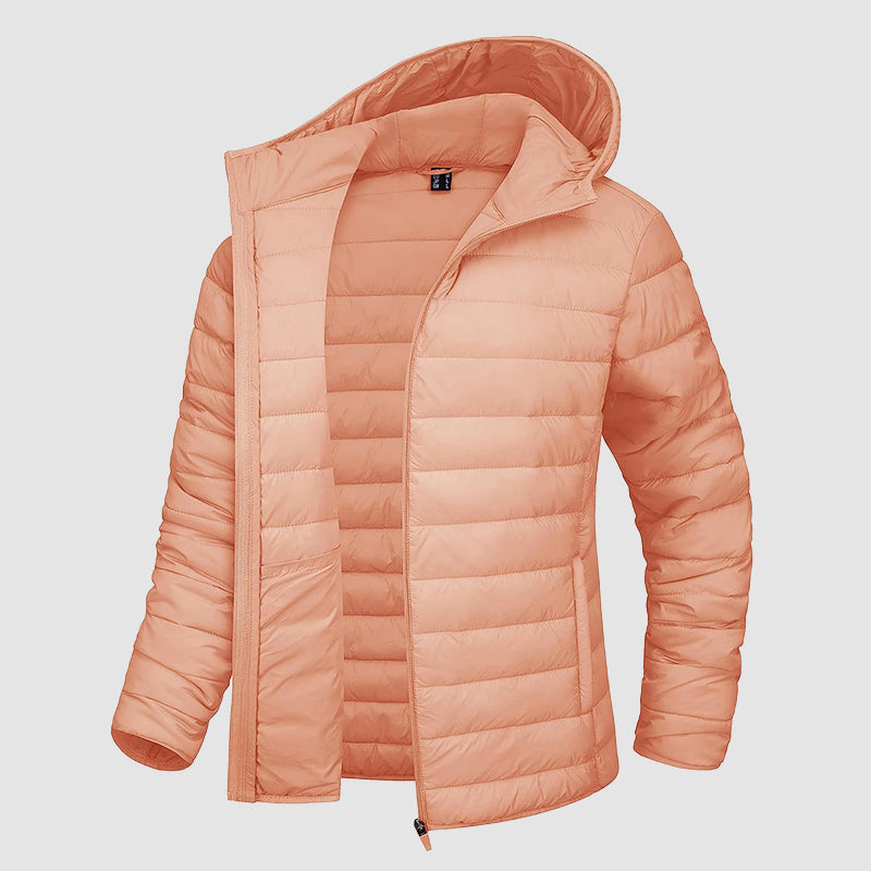 Praktische Pufferjacke Warm Kapuze - IdealeKleiden
