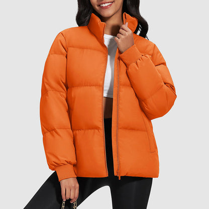Kurze Daunenjacke Mit Stehkragen Damen