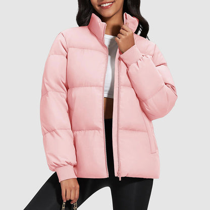 Kurze Daunenjacke Mit Stehkragen Damen