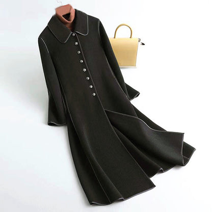 Eleganter A-Linie Mantel Runder Kragen