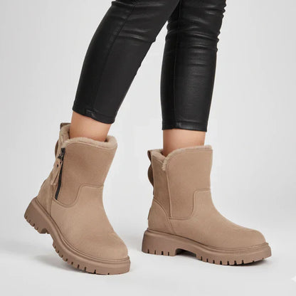 Damen Winterstiefel Plateau Fell-lined Warm