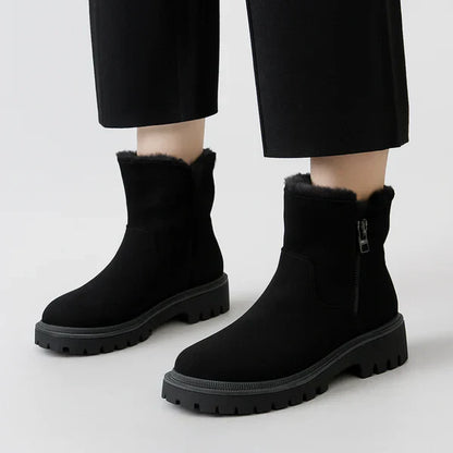 Damen Winterstiefel Plateau Fell-lined Warm - IdealeKleiden