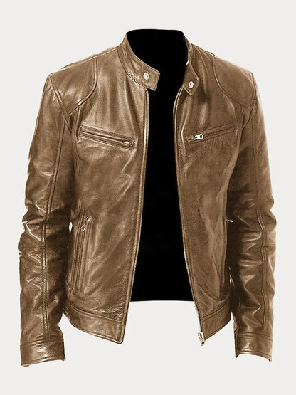 Modische Damen Lederjacke Biker Style