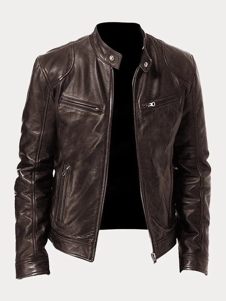 Modische Damen Lederjacke Biker Style