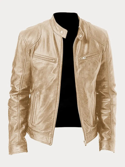 Modische Damen Lederjacke Biker Style