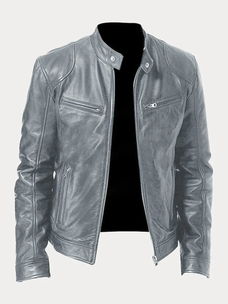 Modische Damen Lederjacke Biker Style