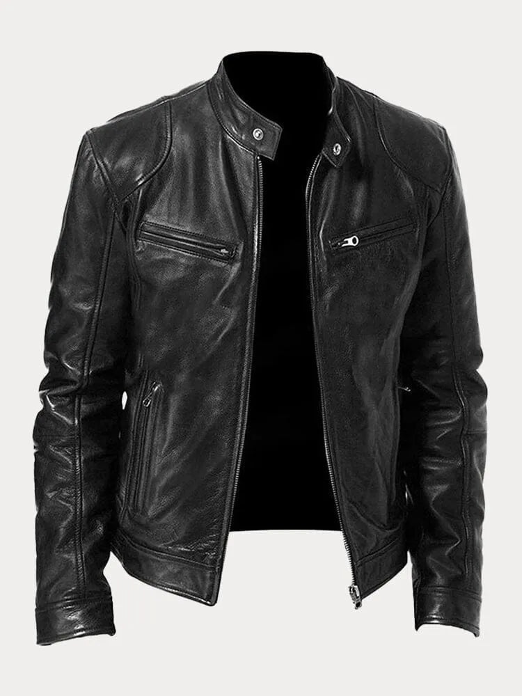 Modische Damen Lederjacke Biker Style