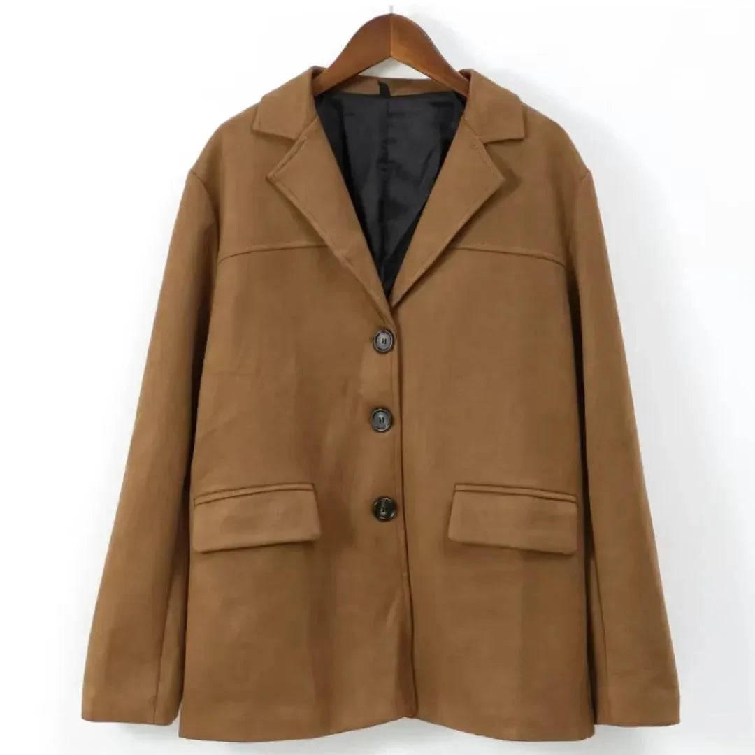 Elegante Lederjacke Braun Klassik