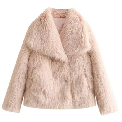 Doris | Damen Winterjacke Kurz Kunstfell Warm