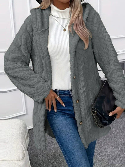 Wintermantel Übergröße Fleece Jacke Warm