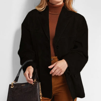 Damen Lederjacke Urban Chic Lockeres Design