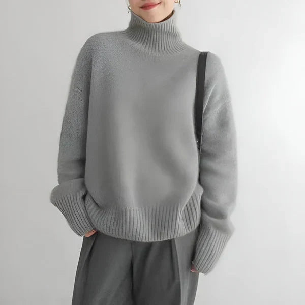 Damen Rollkragenpullover Weich und Kuschelig