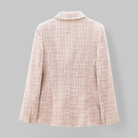 Damenblazer Pink Tweed Klassik Design - IdealeKleiden