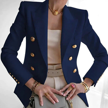Frauen Blazer Zweireiher Elegant Damen