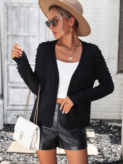 Damen Strickjacke Herbst Muster Offen
