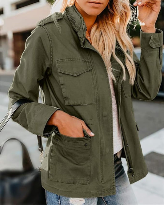 Praktische Damenjacke Lässig Oversized - IdealeKleiden