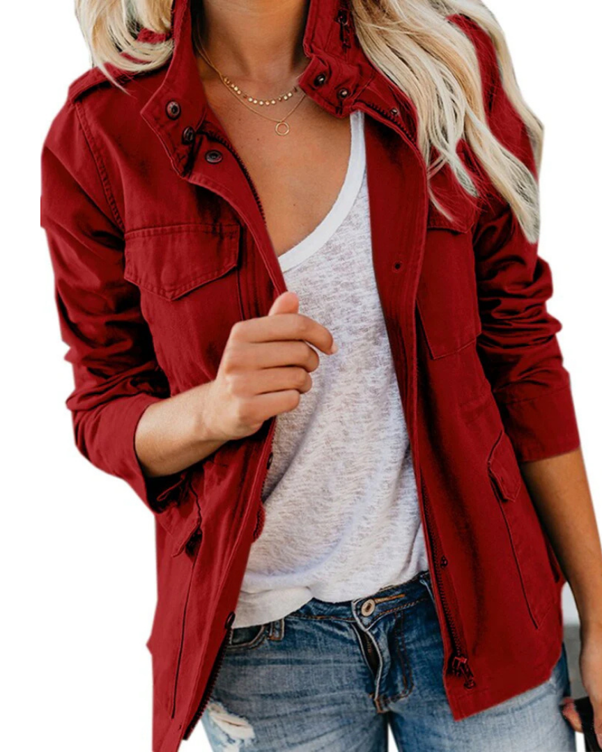 Praktische Damenjacke Lässig Oversized