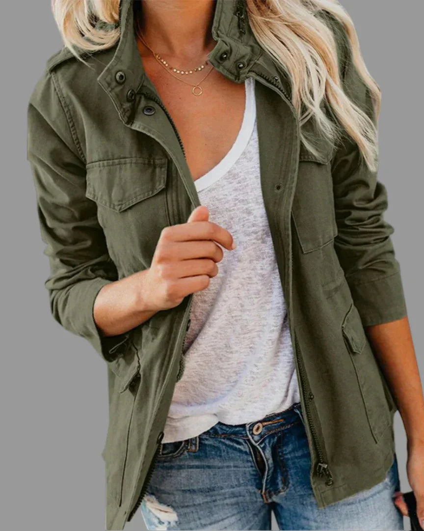 Praktische Damenjacke Lässig Oversized