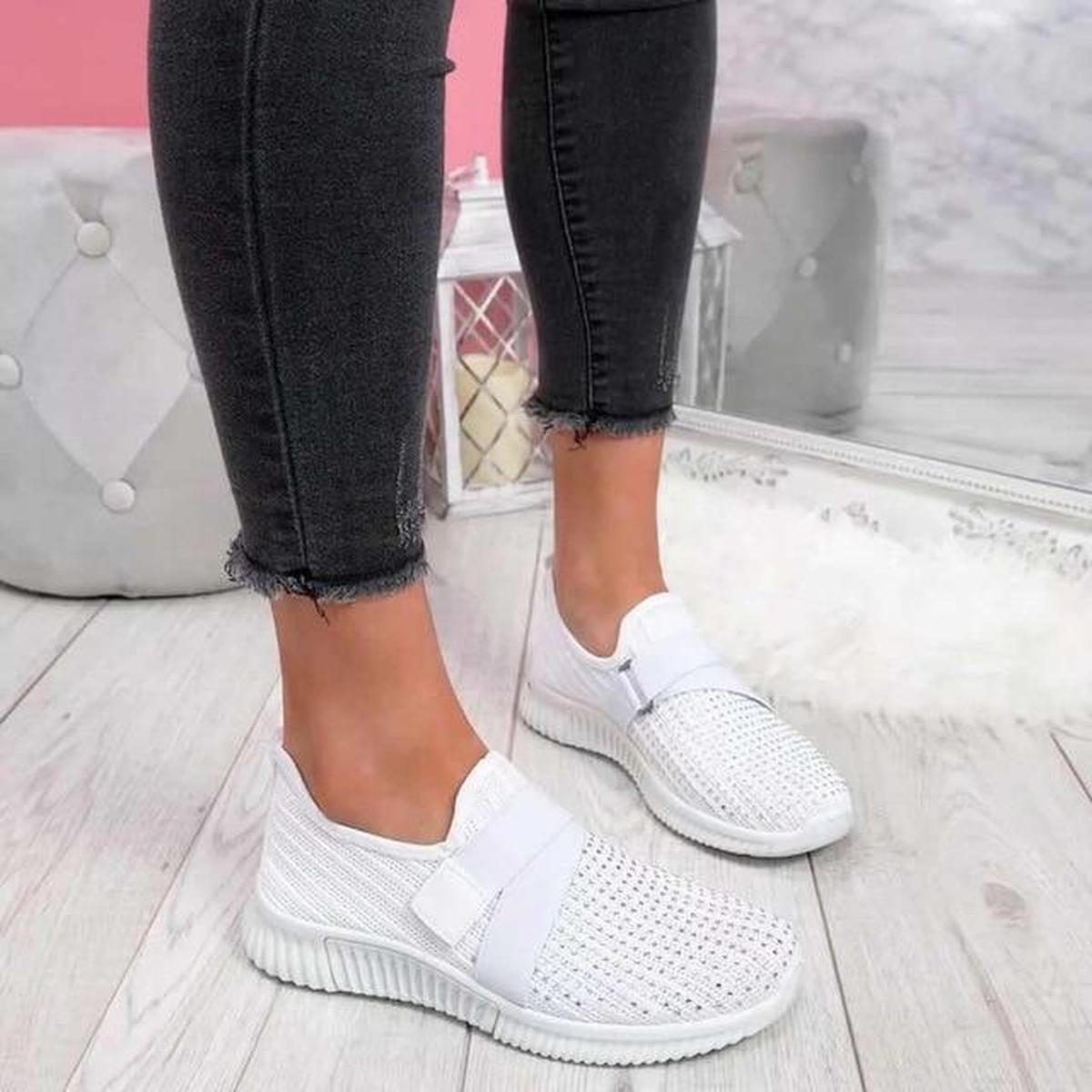 Damen Sportschuh Modern Elastik Schnürsenkel