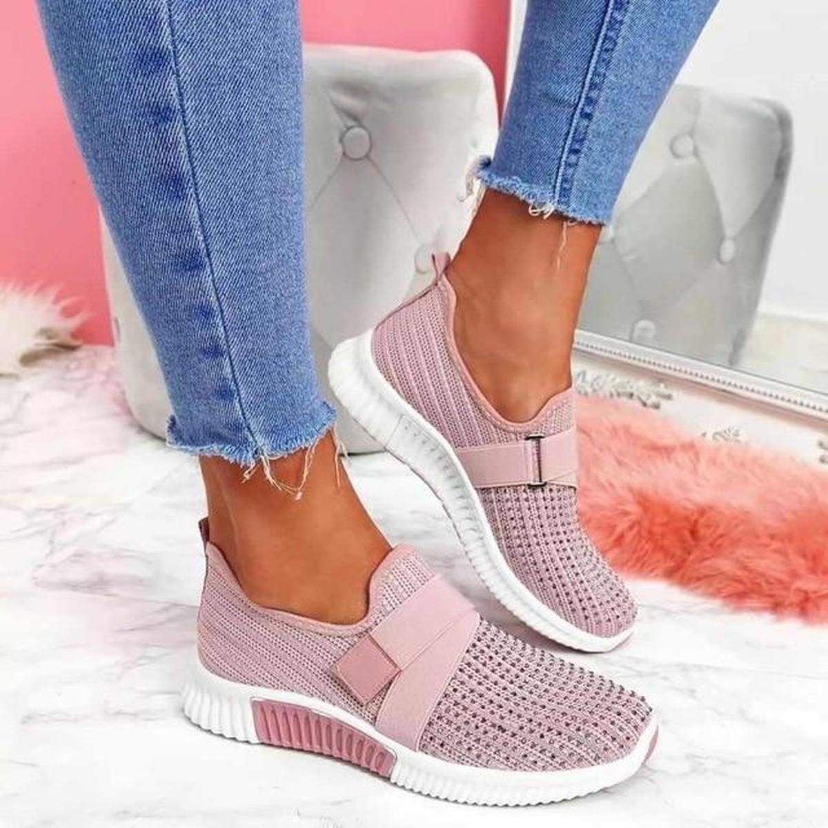 Damen Sportschuh Modern Elastik Schnürsenkel