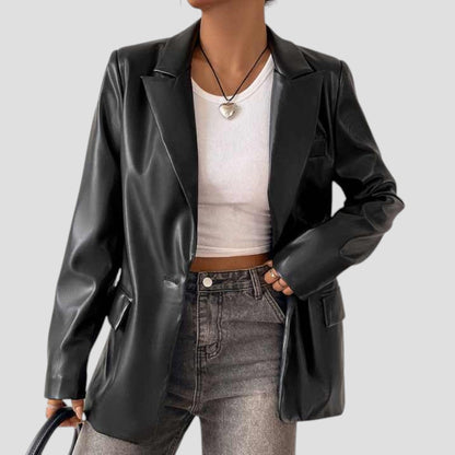 Stilvolle Blazerjacke Oversized Schwarz Modern Cut