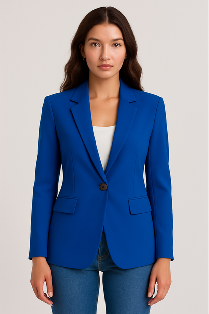 Maßgeschneiderter Blazer Slim Fit Blau Elegant