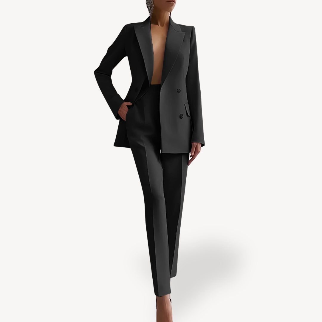 Elegantes Damen-Anzug-Set mit Langblazer Maßanfertigung - IdealeKleiden