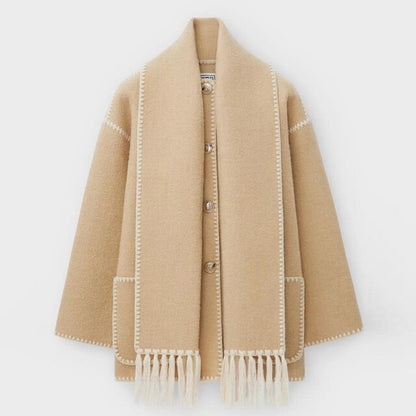 Elegante Oversized-Jacke mit Schalkragen