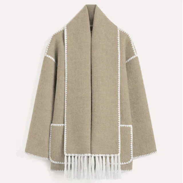 Elegante Oversized-Jacke mit Schalkragen