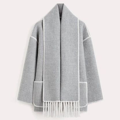 Elegante Oversized-Jacke mit Schalkragen