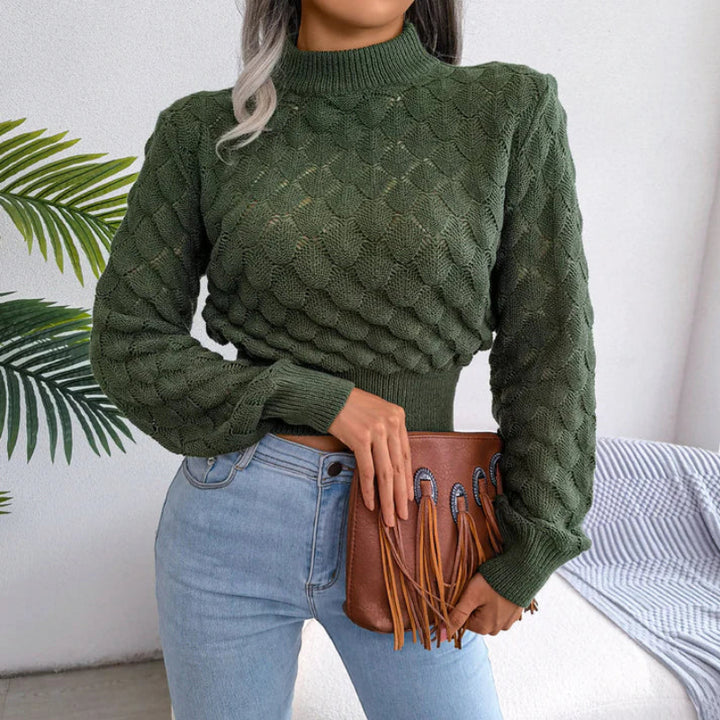 Weicher Rollkragenpullover Damen Bronze