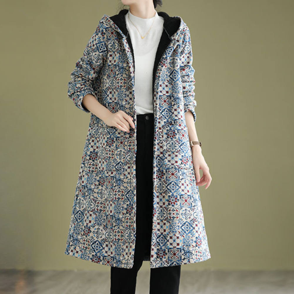 Elegante Damenwinterjacke Mit Kapuze