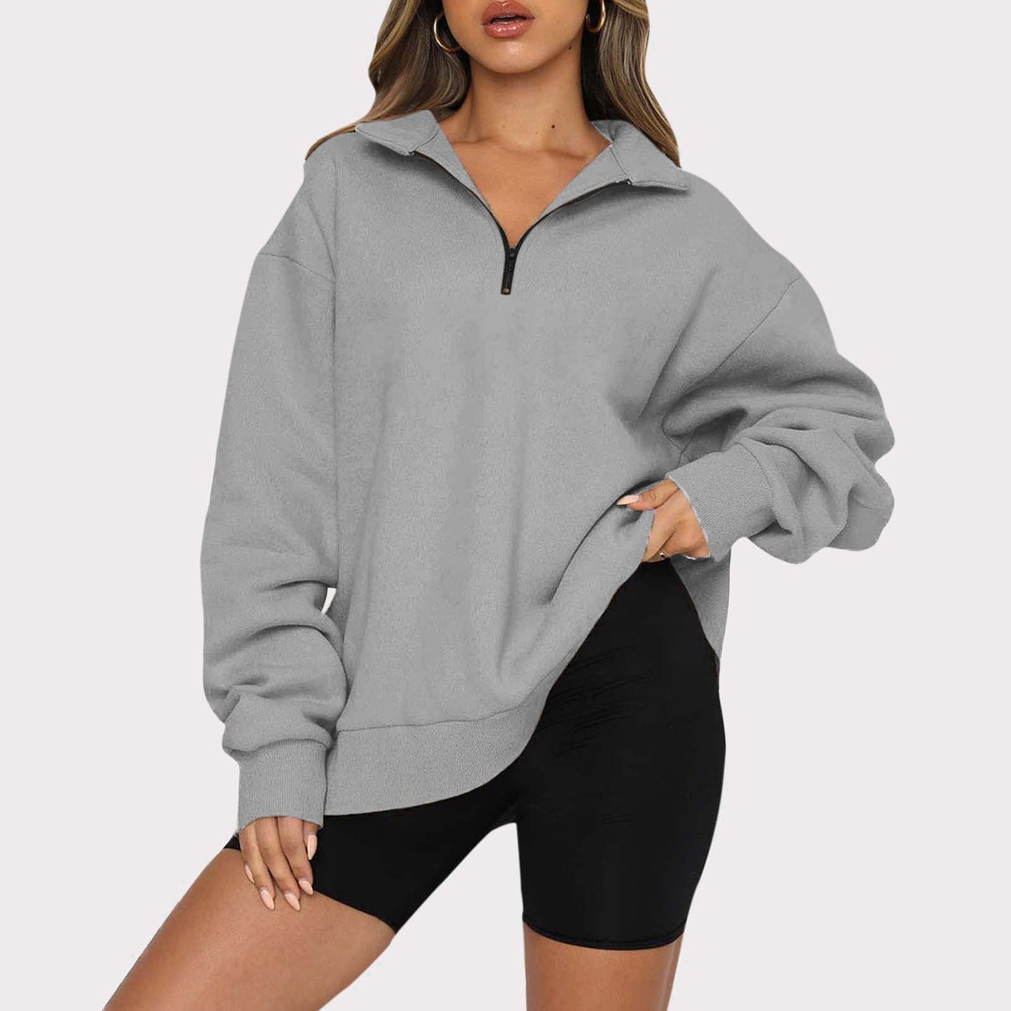 Stylische Winterjacke Zip Jumper Modern Lässig