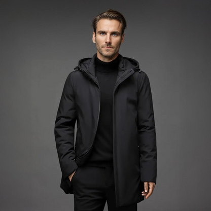 Herren Winterjacke Kapuze Funktionell Wärme