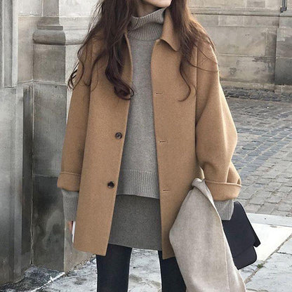 Stilvoller Damenmantel Herbst Modell