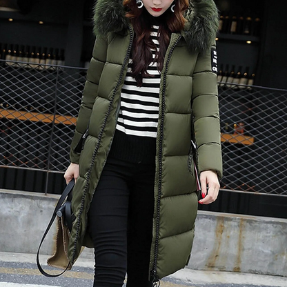 Damen Winterjacke Lang Elegant Frauen