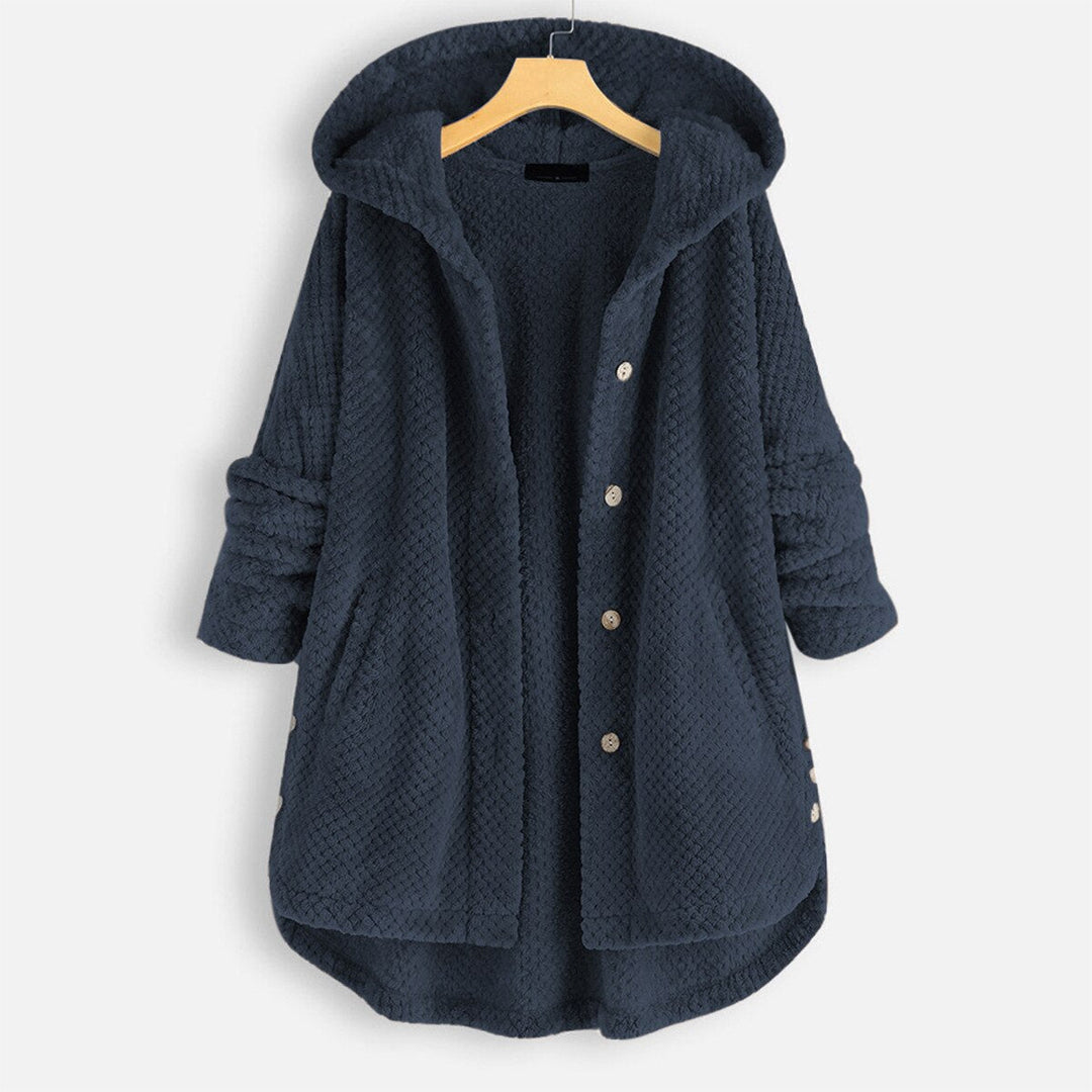 Große Damenjacke Kapuze Oversize Arabella - IdealeKleiden