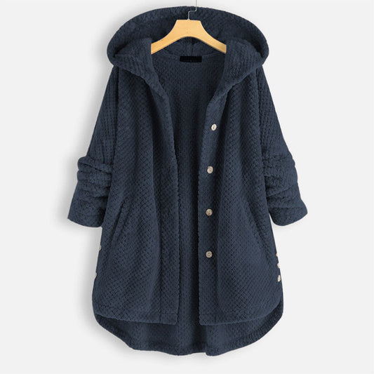 Große Damenjacke Kapuze Oversize Arabella - IdealeKleiden