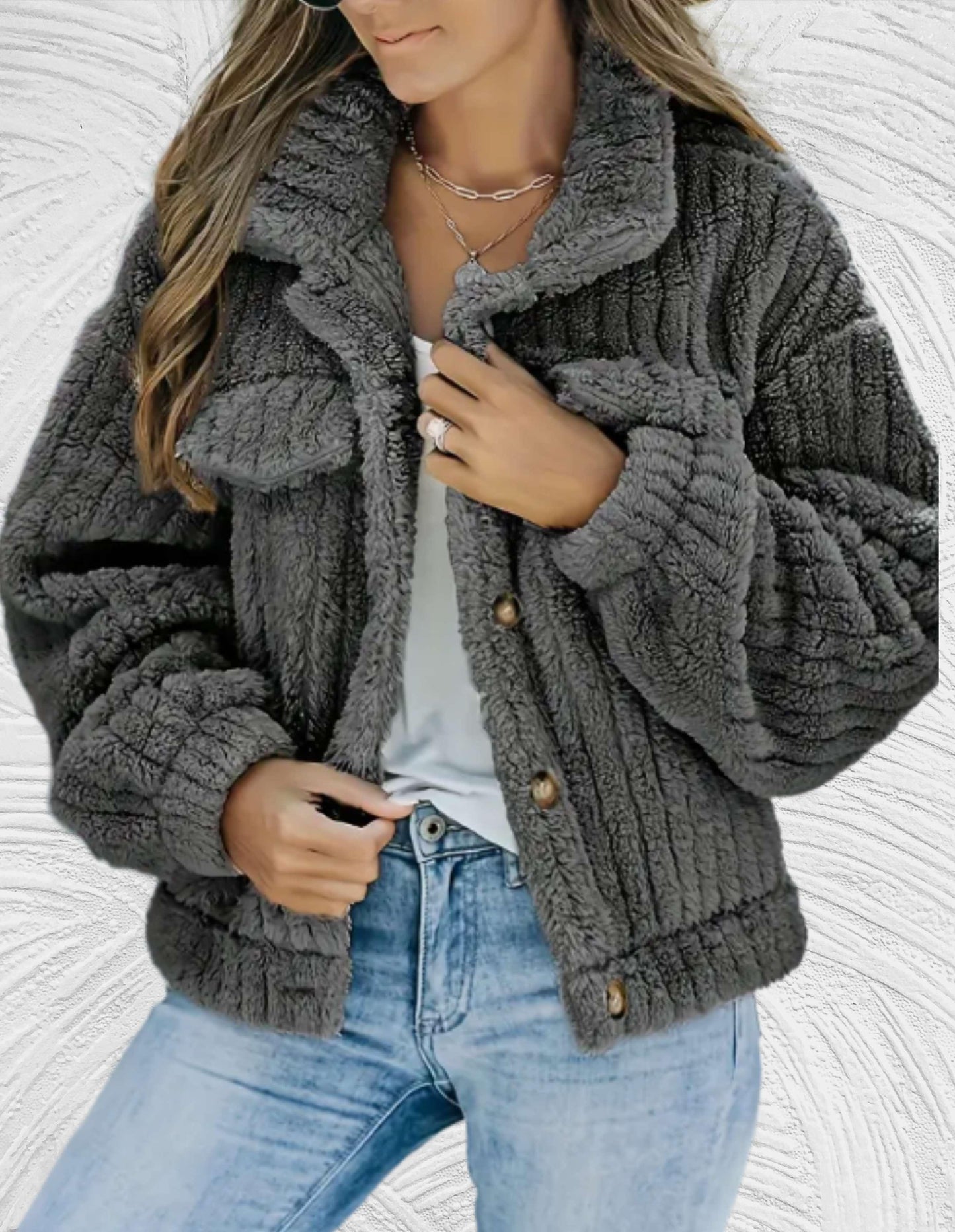 Damen Wolljacke Elegante Wintermode