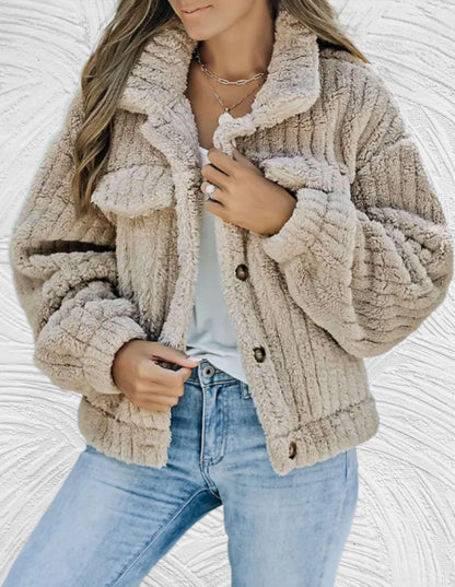 Damen Wolljacke Elegante Wintermode