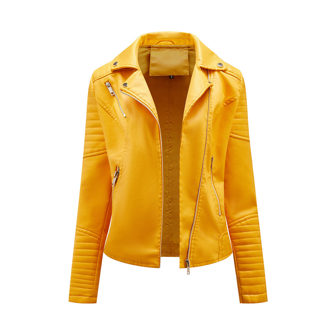 Elegante Damen Lederjacke Modern Style